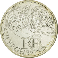France, 10 Euro, Auvergne, 2012, MS(63), Silver, KM:1864