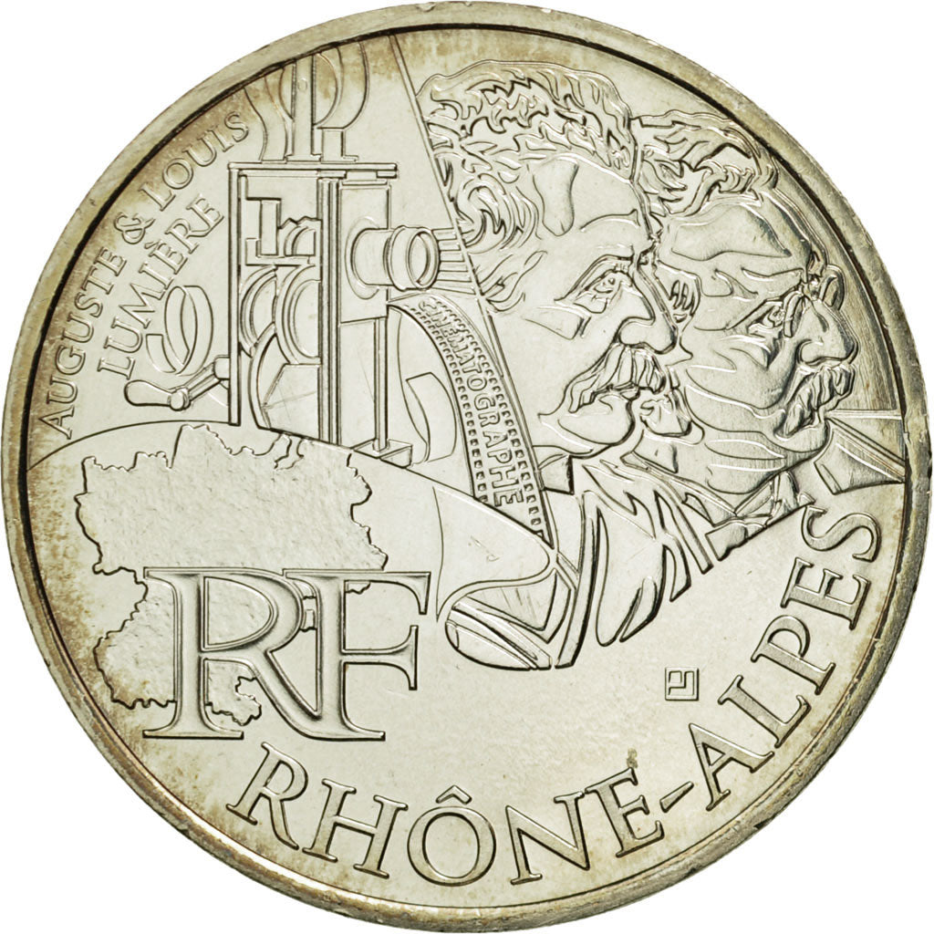 Monnaie, France, 10 Euro, Rhone-Alpes, 2012, SPL, Argent, KM:1886