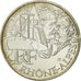 Monnaie, France, 10 Euro, Rhone-Alpes, 2012, SPL, Argent, KM:1886