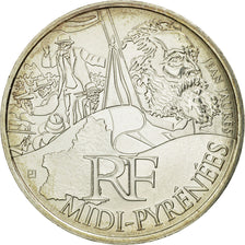 Coin, France, 10 Euro, Midi-Pyrénées, 2012, MS(63), Silver, KM:1887