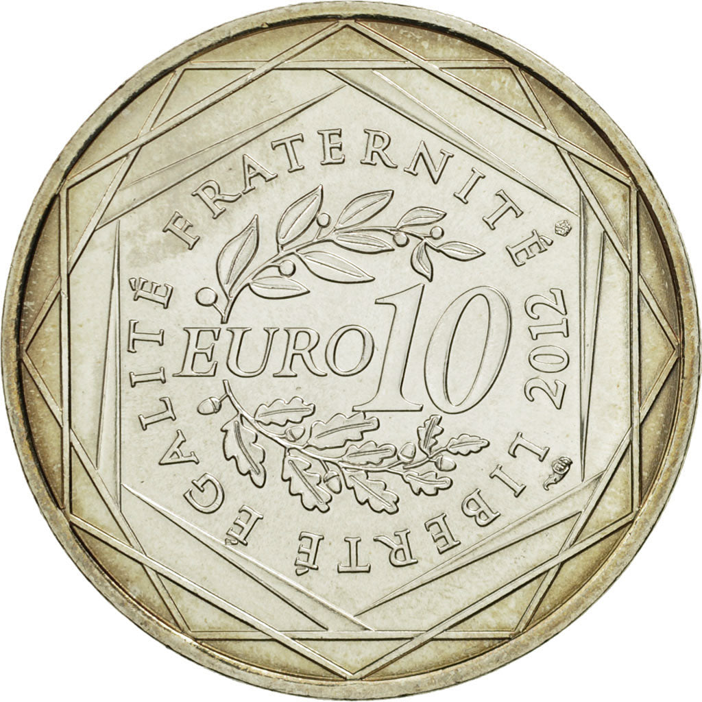 France, 10 Euro, Martinique, 2012, MS(63), Silver, KM:1879