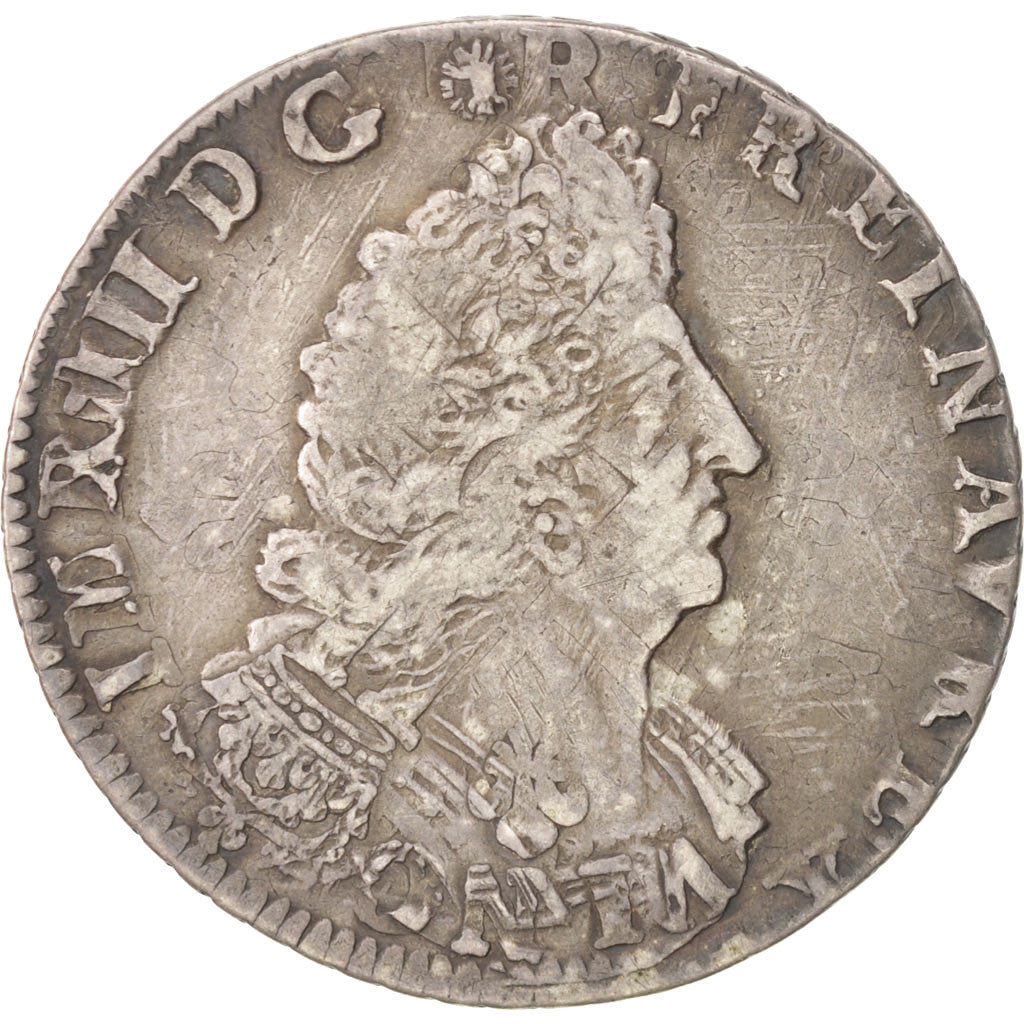 Münze, Frankreich, Louis XIV, 1/4 Écu aux palmes, 1/4 Ecu, 1694, Riom, SS