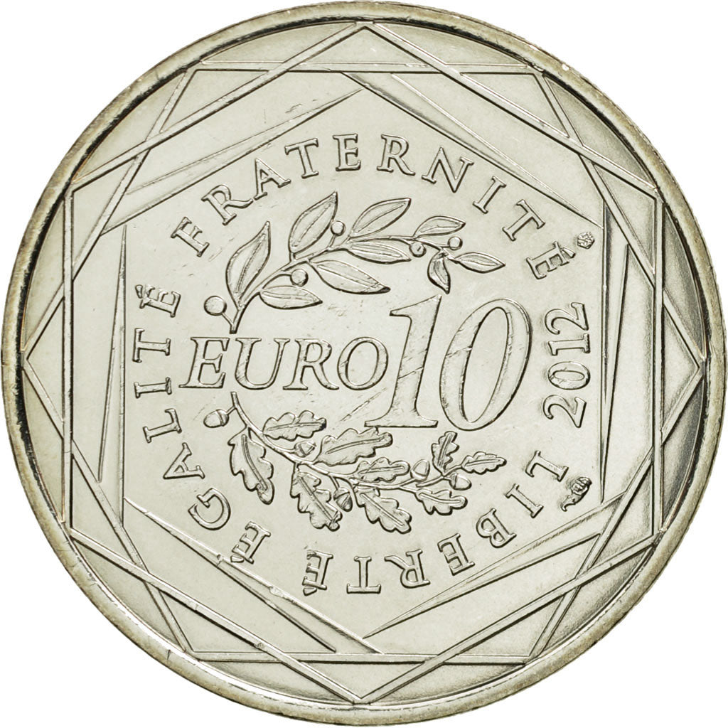Coin, France, 10 Euro, Réunion, 2012, MS(63), Silver, KM:1885