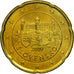Słowacja, 20 Euro Cent, 2009, Kremnica, MS(63), Mosiądz, KM:99