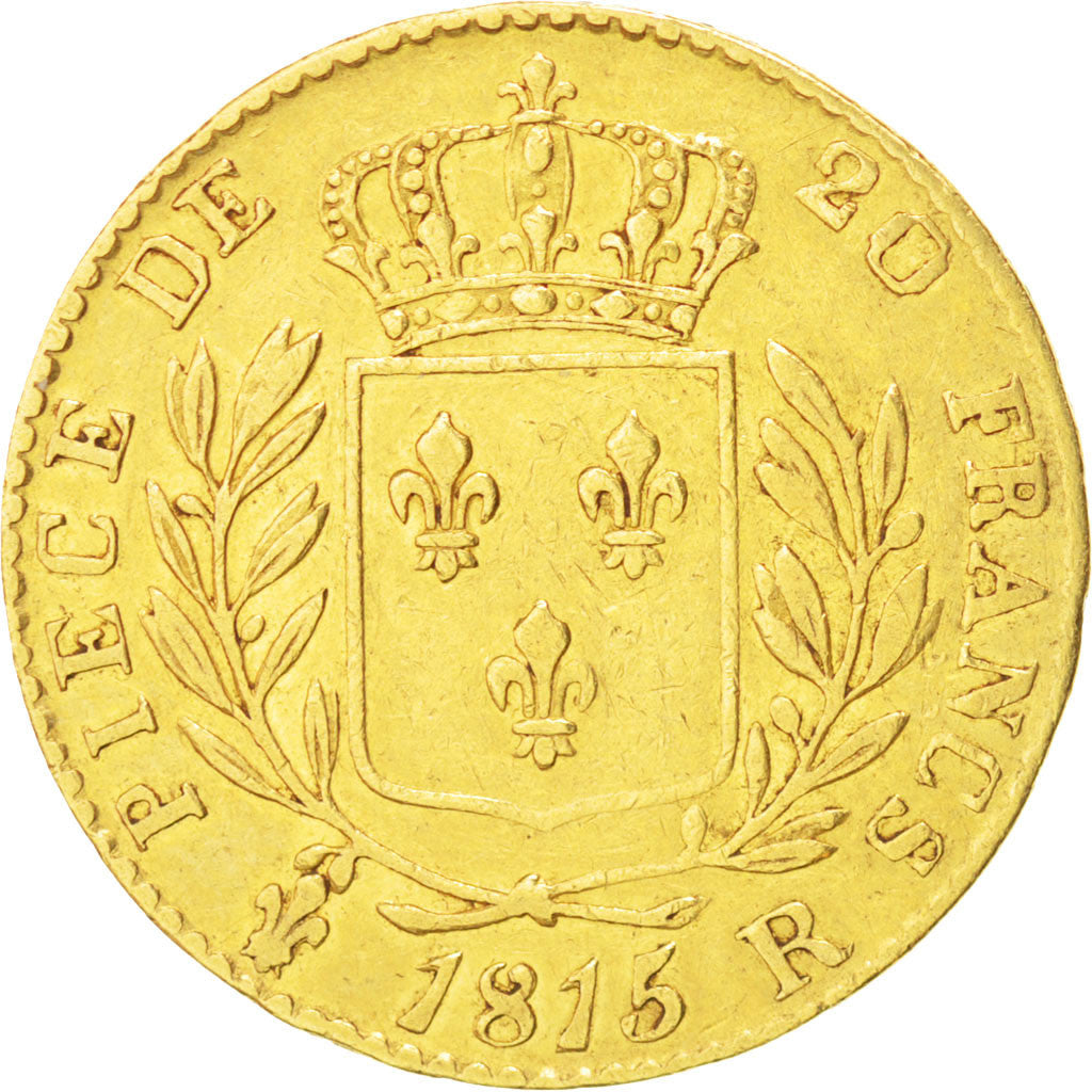 FRANCE, 20 Francs, 1815, London, KM #1, EF(40-45), Gold, Gadoury #1027, 6.40