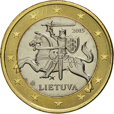 Lithuania, 1 Euro, 2015, UNZ, Bi-Metallic
