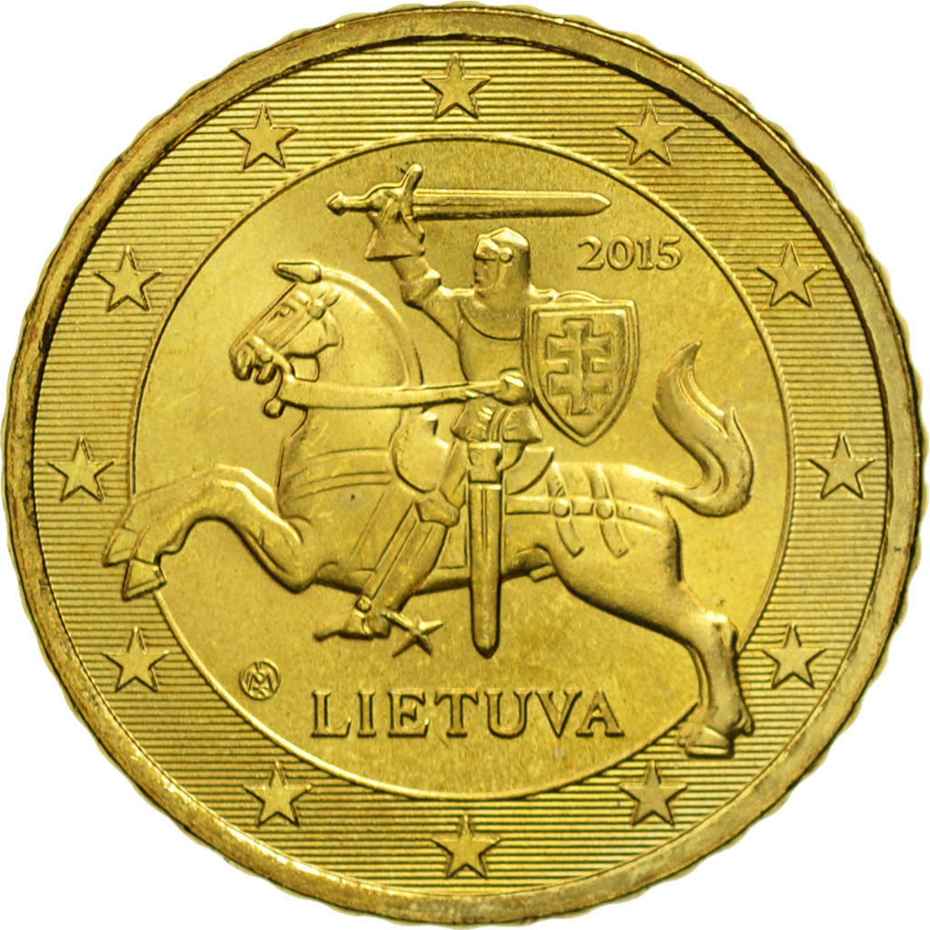 Lithuania, 50 Euro Cent, 2015, MS(63), Brass