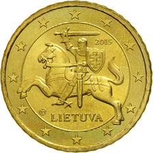 Lithuania, 50 Euro Cent, 2015, MS(63), Brass