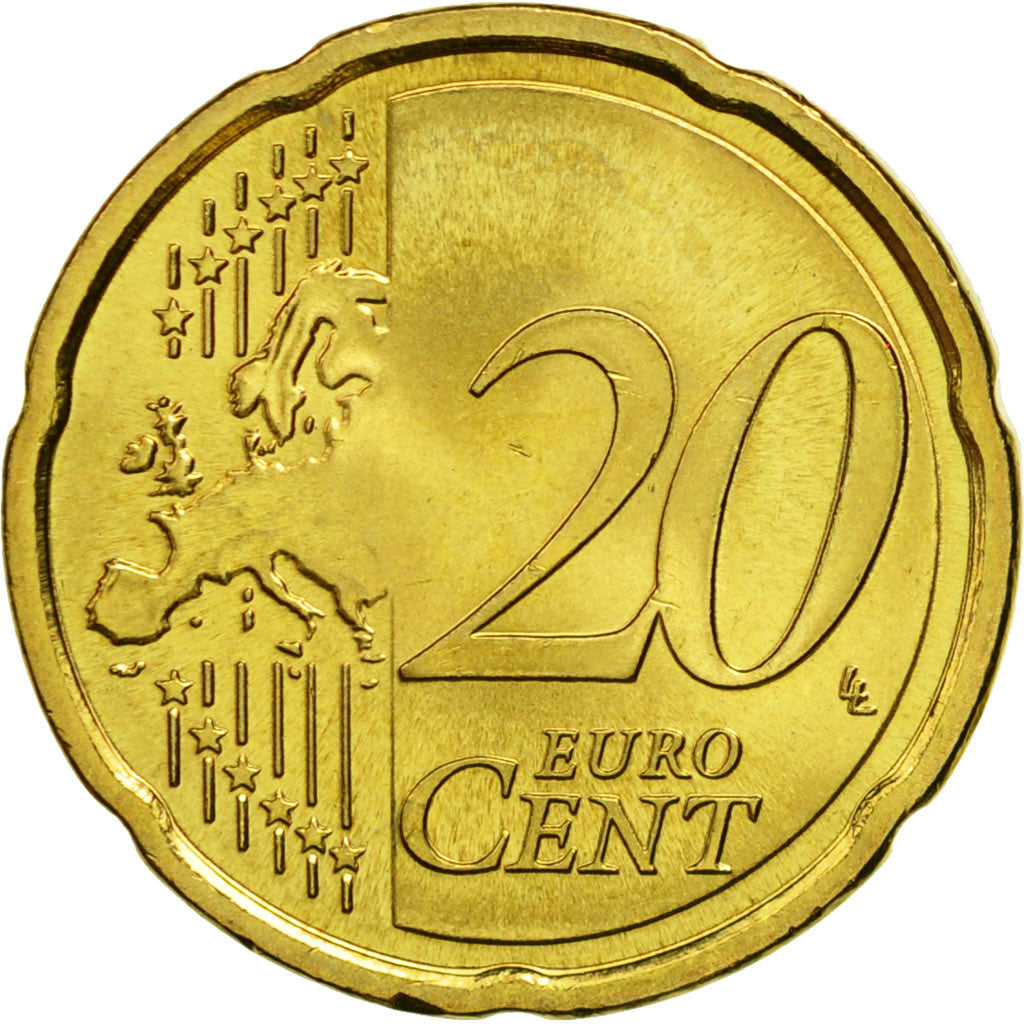 Lithuania, 20 Euro Cent, 2015, MS(63), Brass