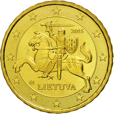 Lithuania, 10 Euro Cent, 2015, MS(63), Brass