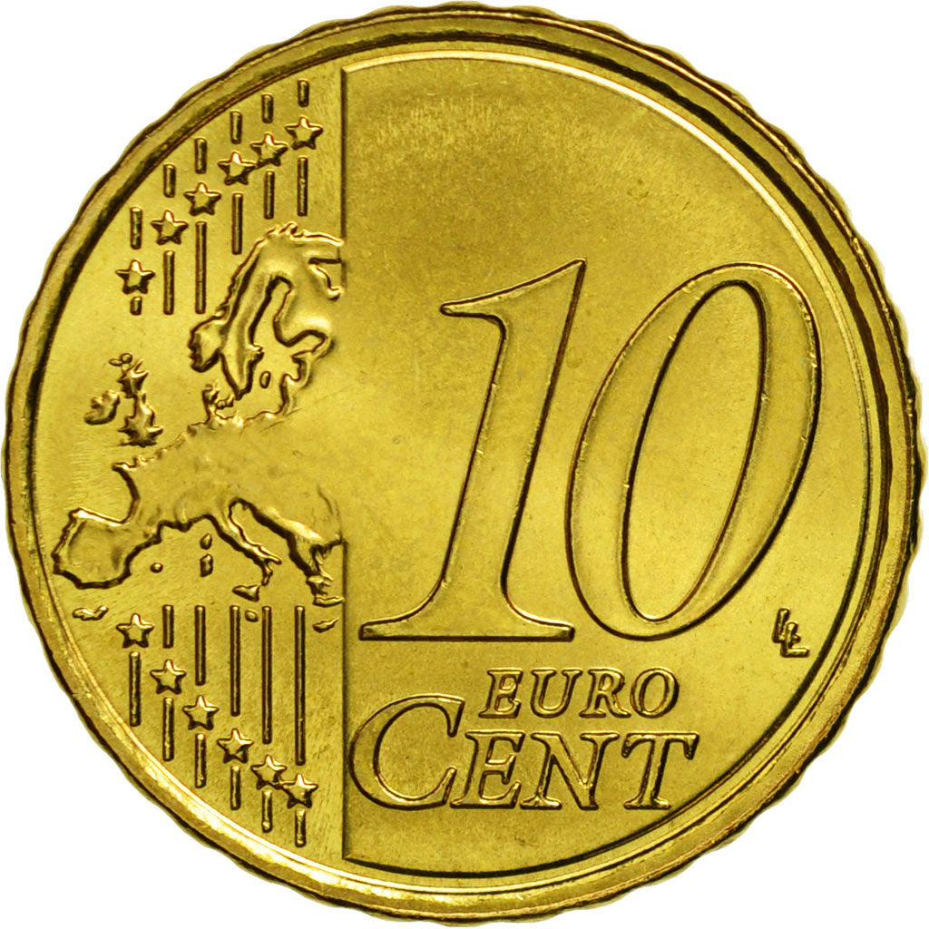 Lithuania, 10 Euro Cent, 2015, MS(63), Brass