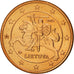 Litwa, 5 Euro Cent, 2015, MS(63), Miedź platerowana stalą