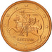 Litwa, 2 Euro Cent, 2015, MS(63), Miedź platerowana stalą