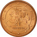 Litwa, Euro Cent, 2015, MS(63), Miedź platerowana stalą