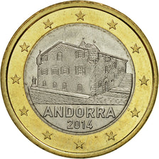 Andorra, 1 Euro, 2014, UNZ, Bi-Metallic