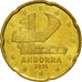 Andorra, 20 Euro Cent, 2014, MS(63), Brass
