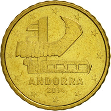 Andorra, 10 Euro Cent, 2014, UNZ, Messing