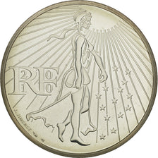 France, 50 Euro, La Semeuse en marche, 2010, MS(63), Silver