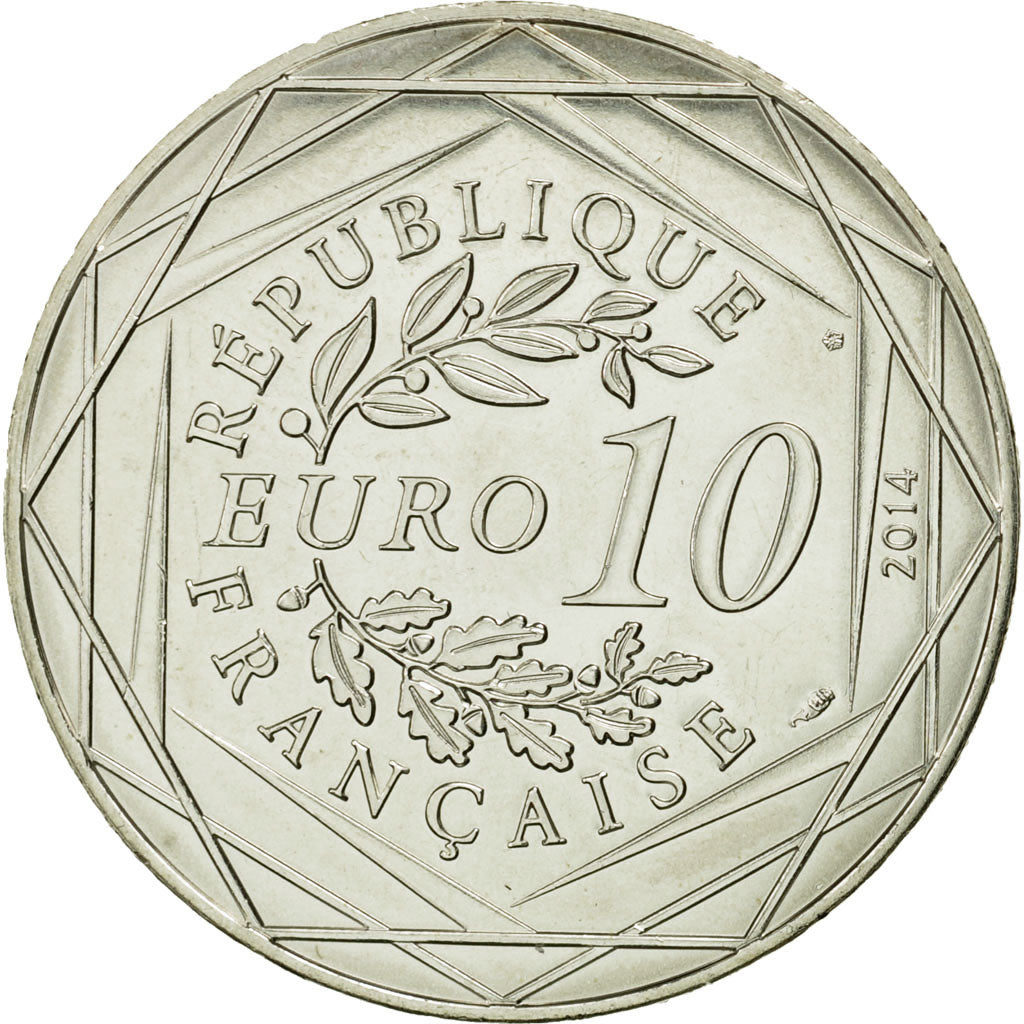 Coin, France, 10 Euro, Liberté Eté Sempé, 2014, MS(63), Silver