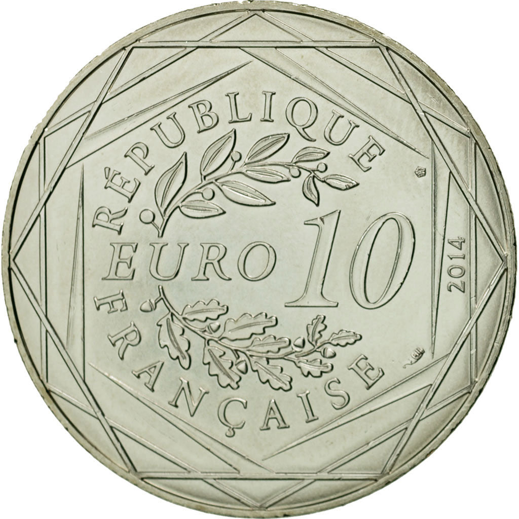 Coin, France, 10 Euro, Egalité Eté Sempé, 2014, MS(63), Silver