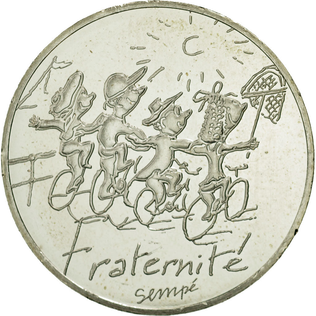 France, 10 Euro, Fraternité Eté Sempé, 2014, MS(63), Silver