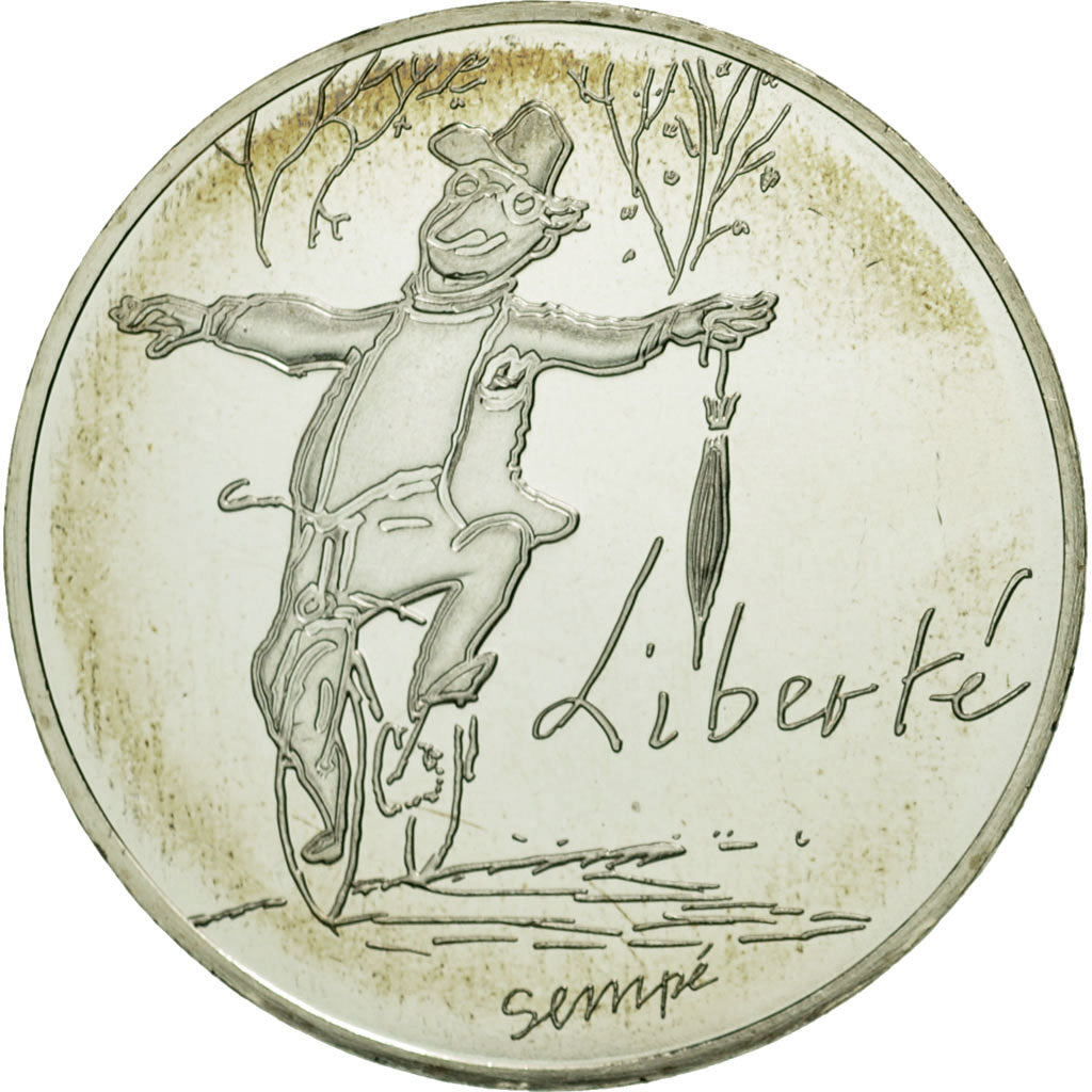 Coin, France, 10 Euro, Liberté Automne Sempé, 2014, MS(63), Silver