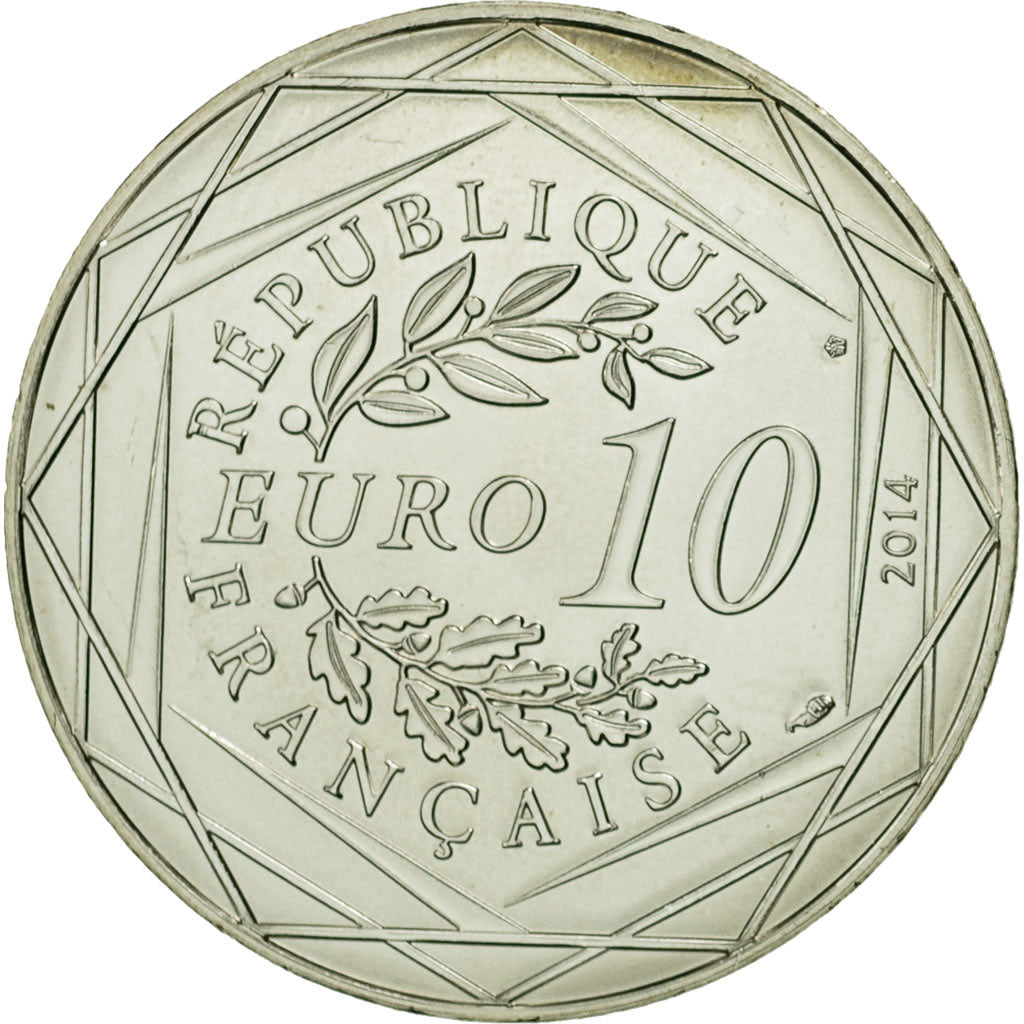Coin, France, 10 Euro, Liberté Automne Sempé, 2014, MS(63), Silver