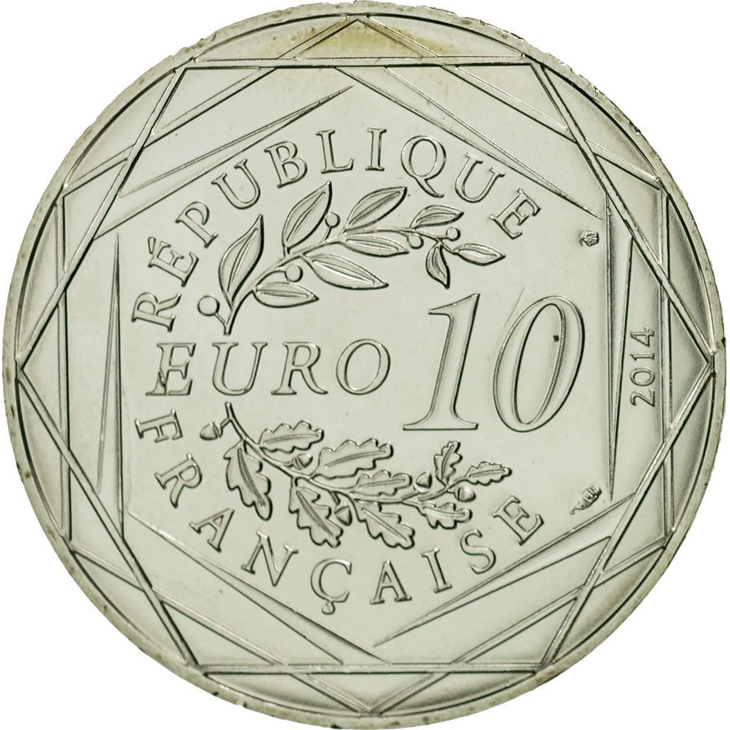 Coin, France, 10 Euro, Fraternité Automne Sempé, 2014, MS(63), Silver
