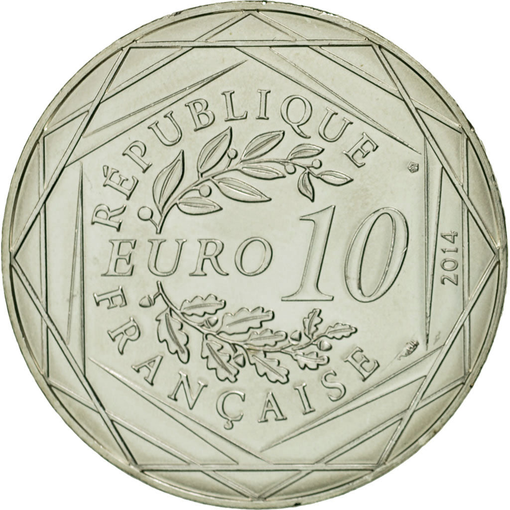 Coin, France, 10 Euro, Egalité Hiver Sempé, 2014, MS(63), Silver