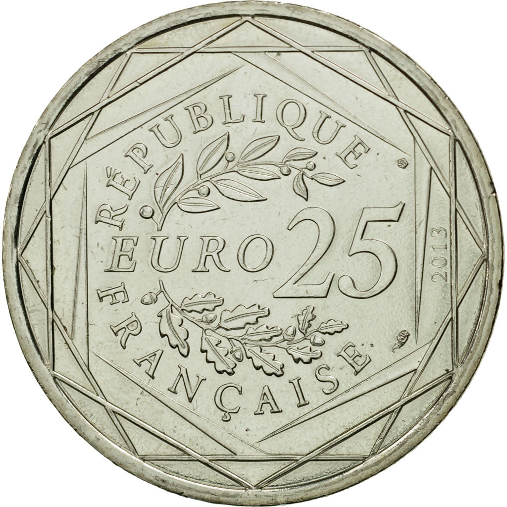 Coin, France, 25 Euro, Respect, 2013, MS(63), Silver