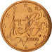Coin, France, 2 Euro Cent, 2000, MS(65-70), Copper Plated Steel, KM:1283