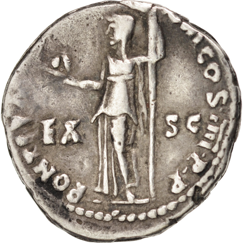 Nero, Denarius, Lyons, EF(40-45), Silver, Cohen #226, 2.59