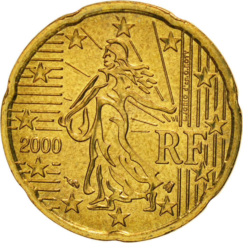 Monnaie, France, 20 Euro Cent, 2000, FDC, Laiton, KM:1286
