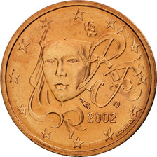 France, 2 Euro Cent, 2002, MS(65-70), Copper Plated Steel, KM:1283
