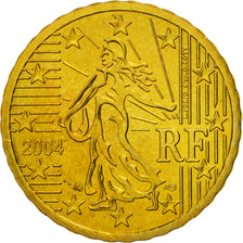 Coin, France, 10 Euro Cent, 2004, MS(65-70), Brass, KM:1285