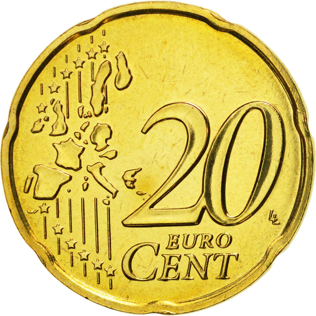 Coin, France, 20 Euro Cent, 2005, MS(65-70), Brass, KM:1286