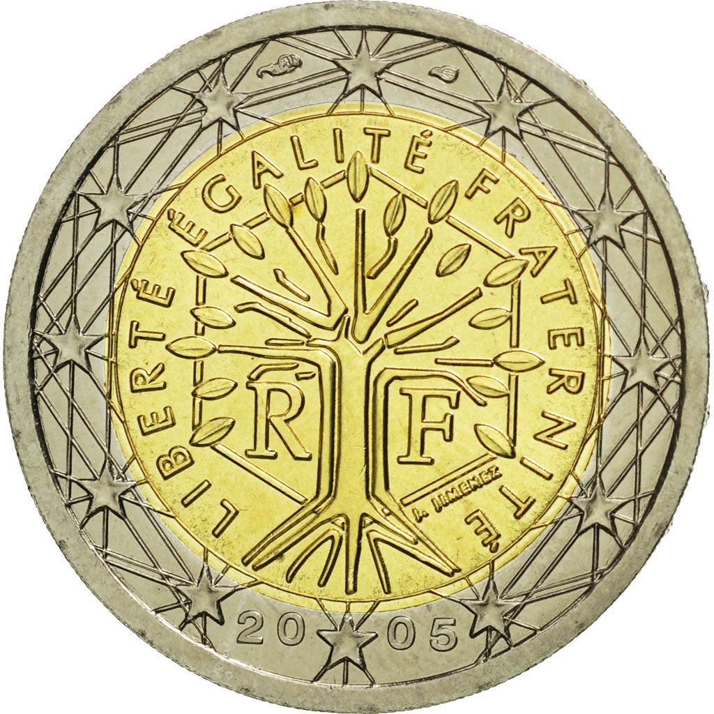 Coin, France, 2 Euro, 2005, MS(65-70), Bi-Metallic, KM:1289