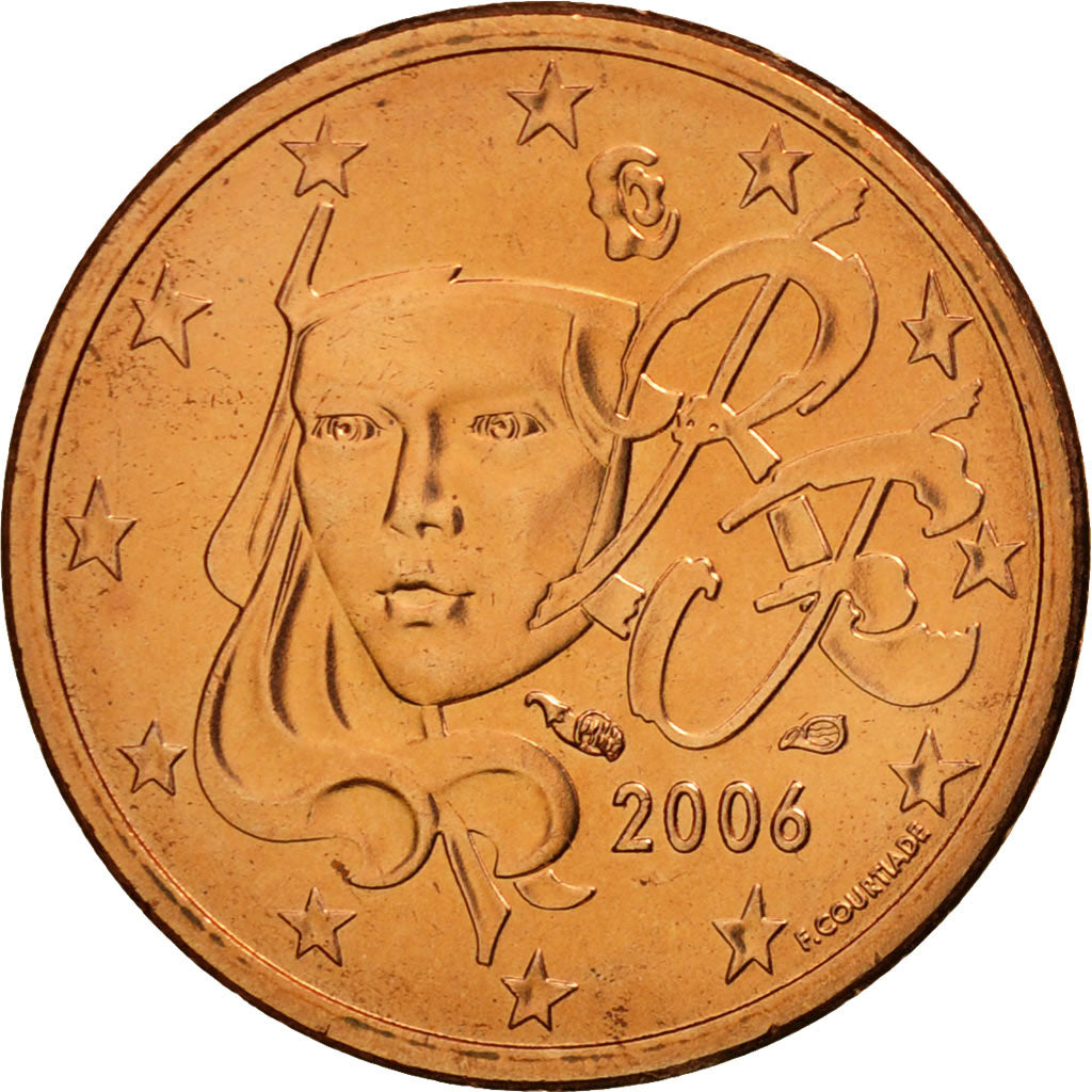 Coin, France, Euro Cent, 2006, MS(65-70), Copper Plated Steel, KM:1282