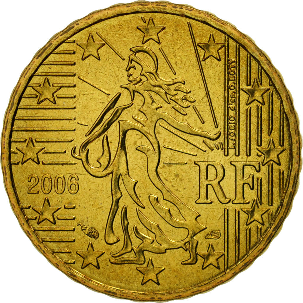 Coin, France, 10 Euro Cent, 2006, MS(65-70), Brass, KM:1285