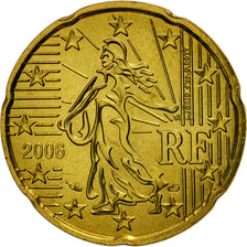Coin, France, 20 Euro Cent, 2006, MS(65-70), Brass, KM:1286