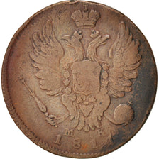RUSSIA, Kopek, 1811, Izhora, KM #117.4, VF(30-35), Copper, 6.57