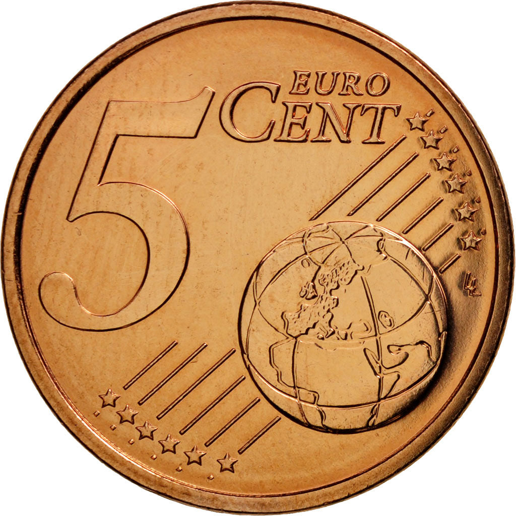 Moneta, Francja, 5 Euro Cent, 2007, Paris, MS(65-70), Miedź platerowana stalą