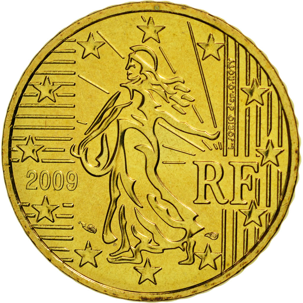 Coin, France, 50 Euro Cent, 2009, MS(65-70), Brass, KM:1412