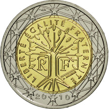 France, 2 Euro, 2010, MS(65-70), Bi-Metallic, KM:1414