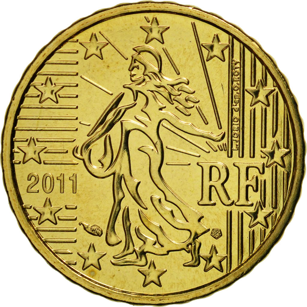 Coin, France, 10 Euro Cent, 2011, MS(65-70), Brass, KM:1410