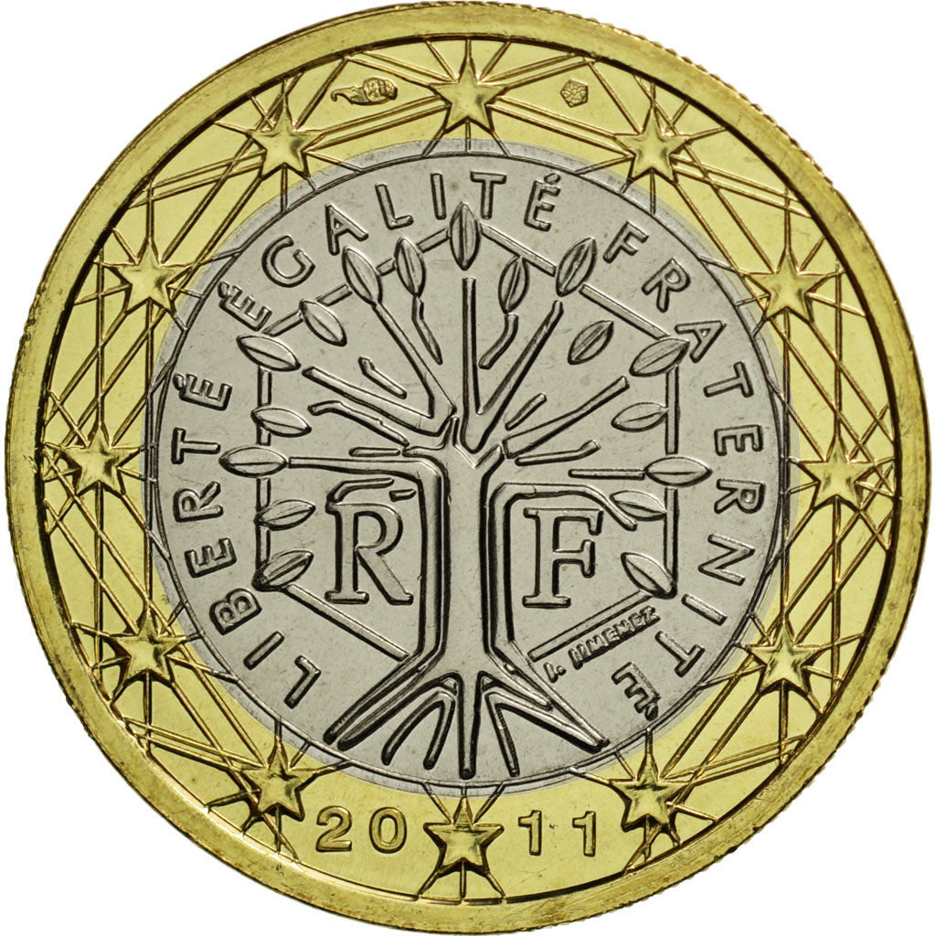 Coin, France, Euro, 2011, MS(65-70), Bi-Metallic, KM:1413