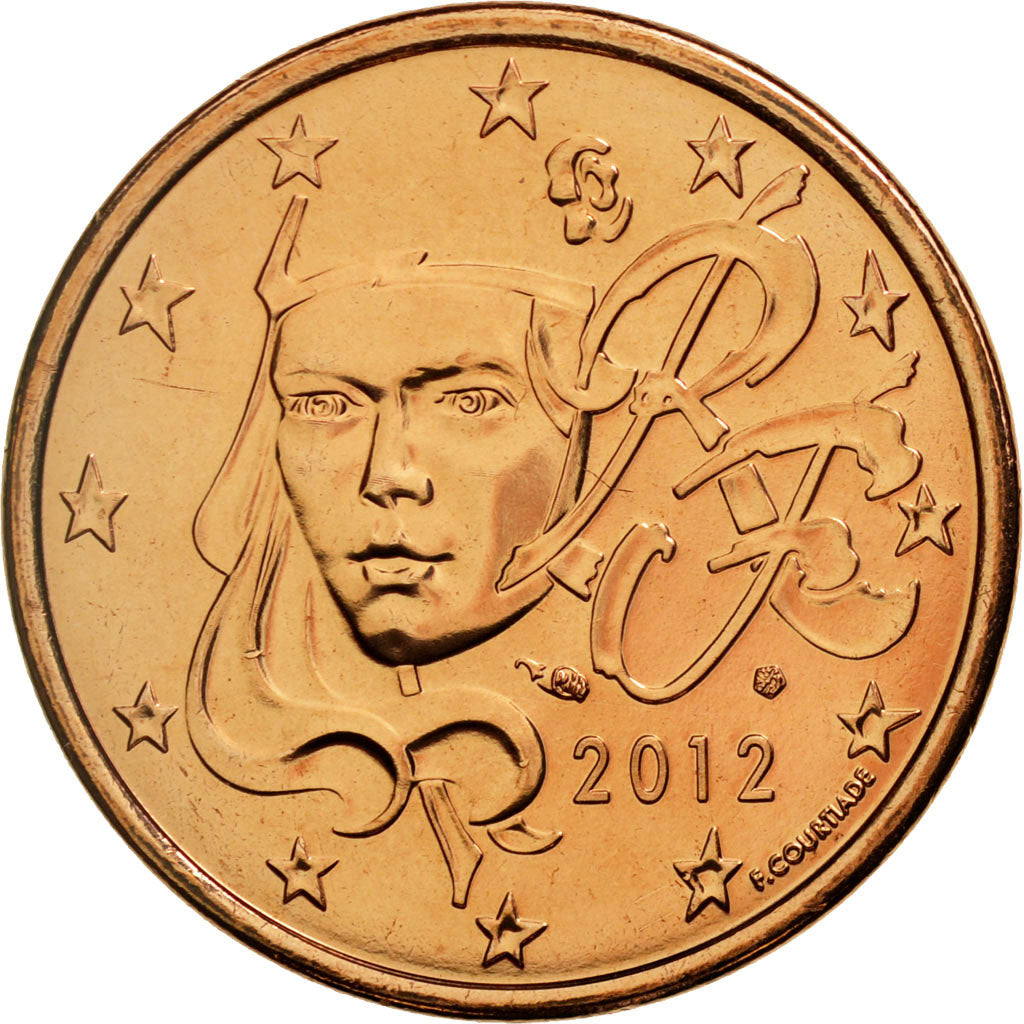 Moneda, Francia, 5 Euro Cent, 2012, FDC, Cobre chapado en acero, KM:1284