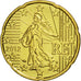 France, 20 Euro Cent, 2012, MS(65-70), Brass, KM:1411