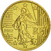 France, 50 Euro Cent, 2012, MS(65-70), Brass, KM:1412