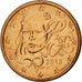 Moneta, Francja, Euro Cent, 2013, Paris, MS(65-70), Miedź platerowana stalą
